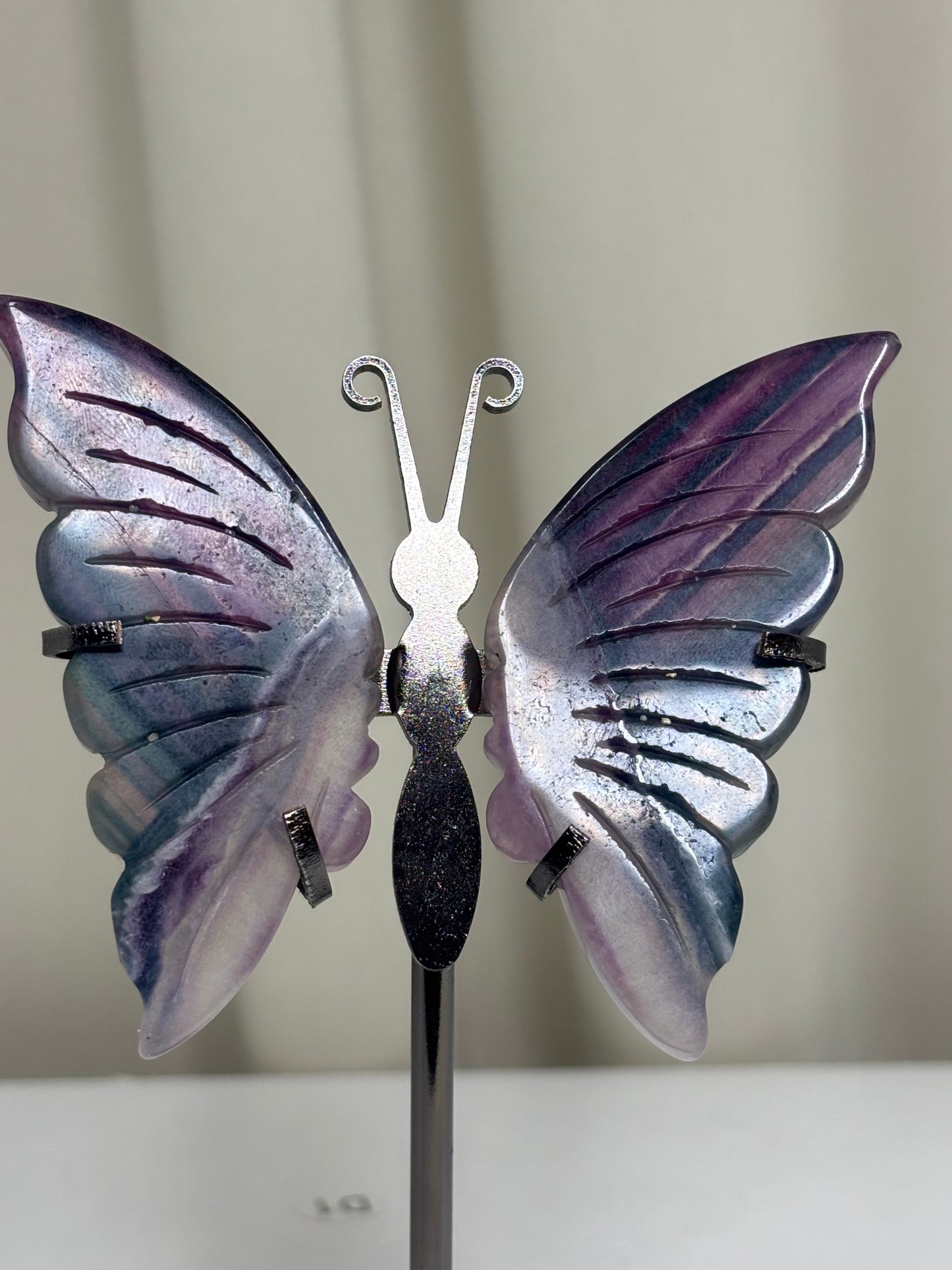 Fluorite Butterfly Wings on Stand