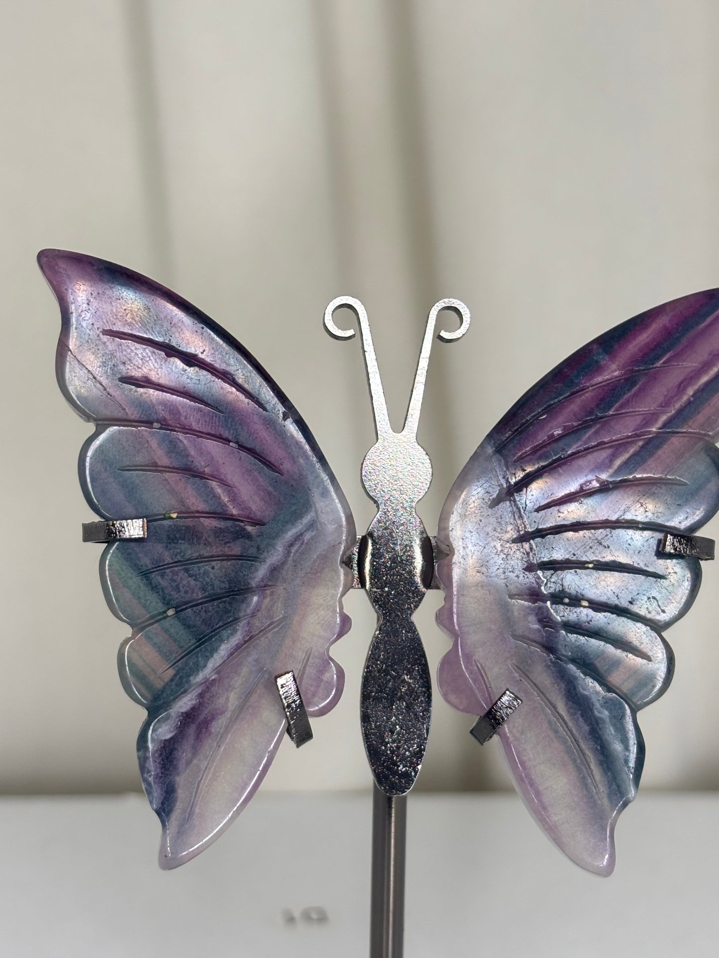 Fluorite Butterfly Wings on Stand