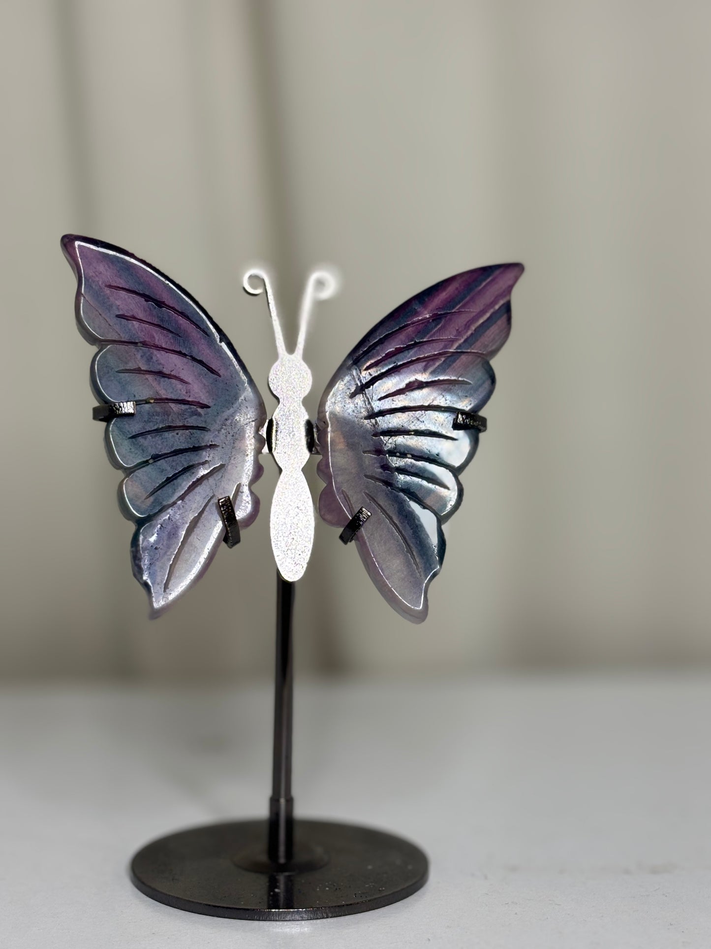 Fluorite Butterfly Wings on Stand
