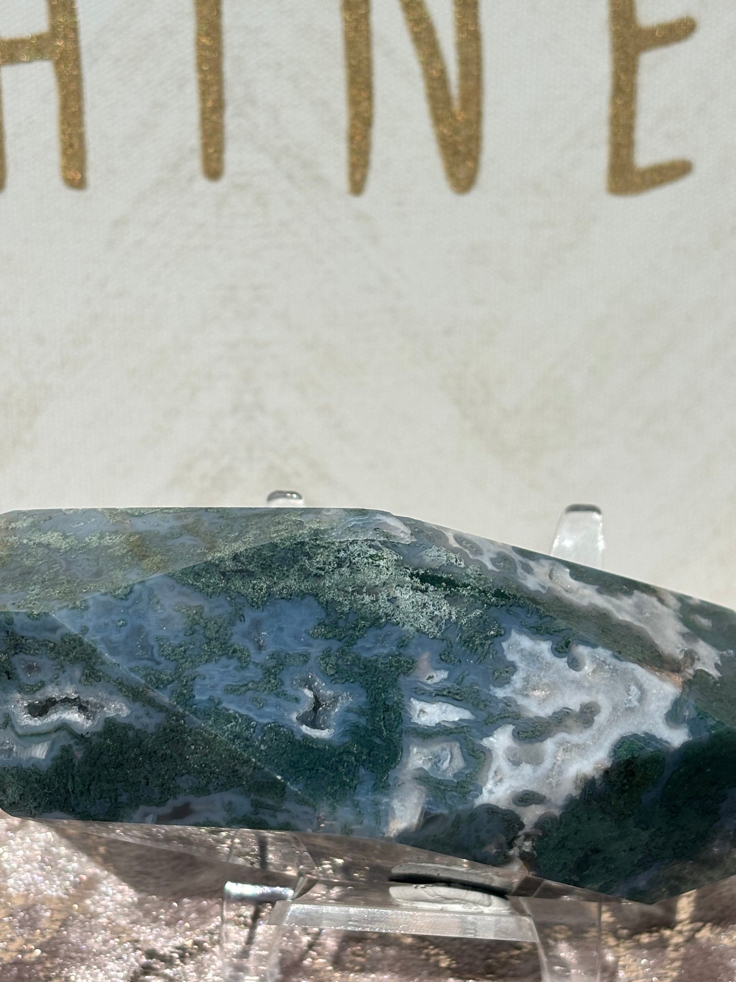 Moss Agate Prism Crystal