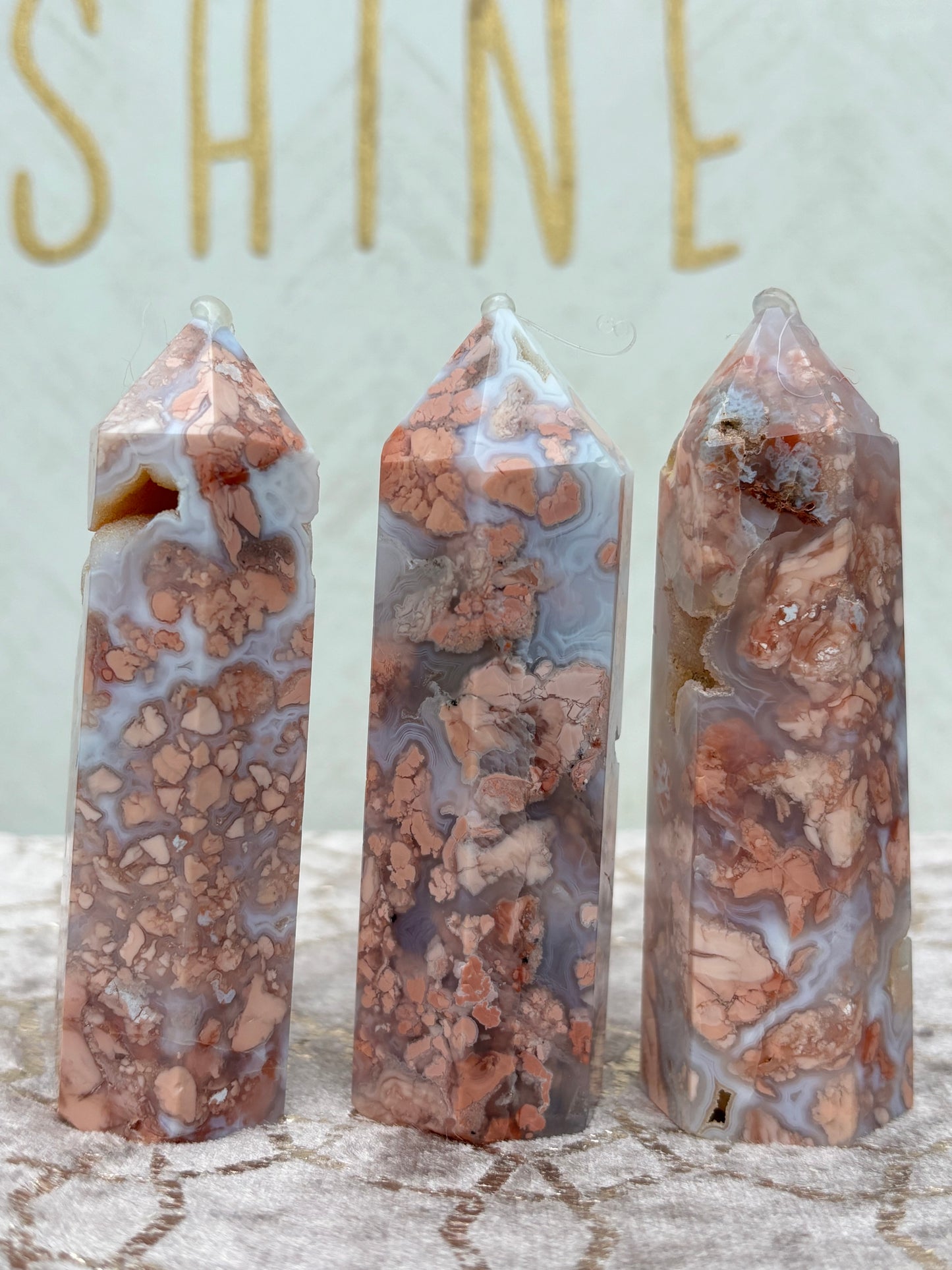 Cotton Candy Agate Towers