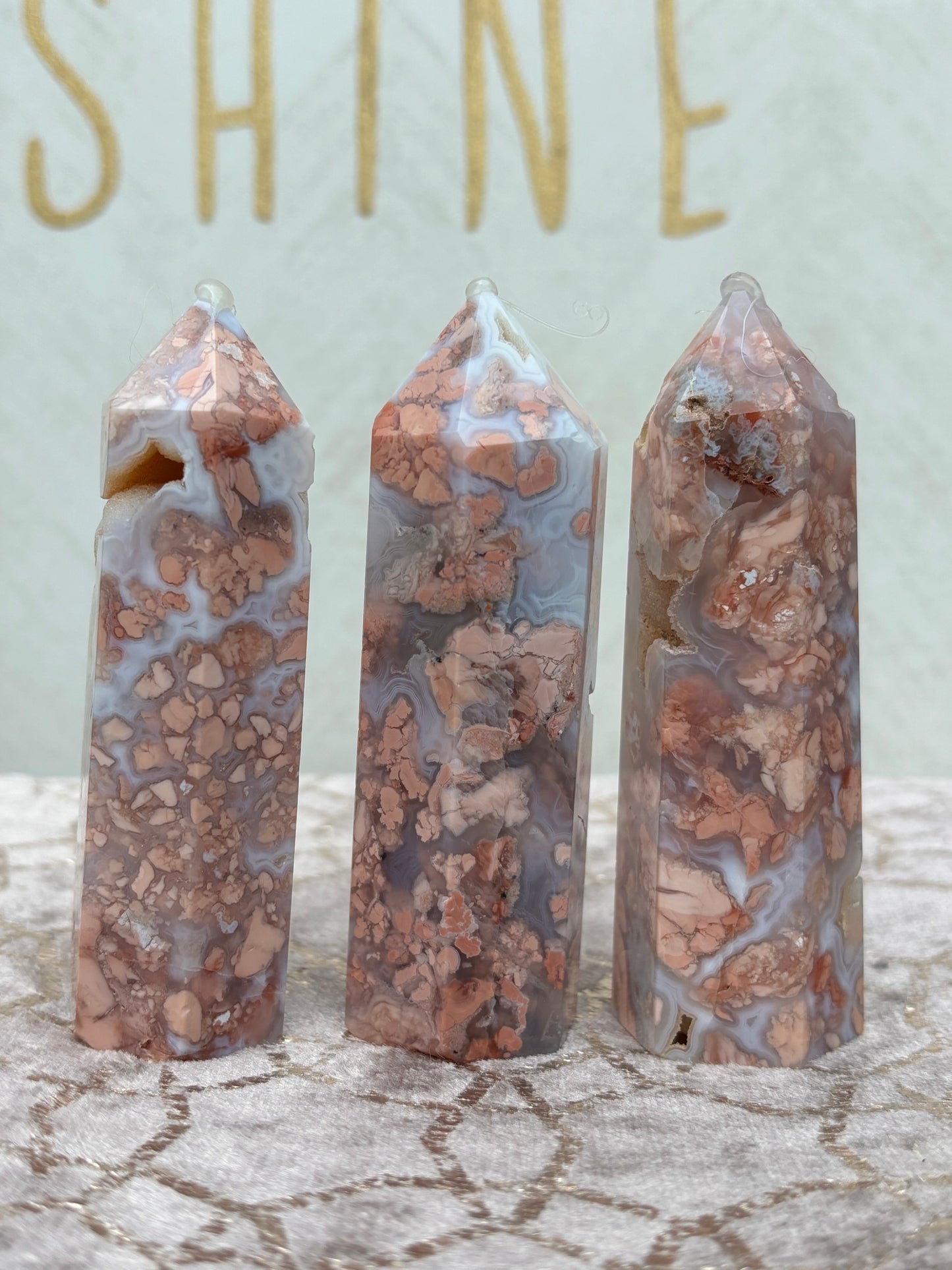 Cotton Candy Agate Towers