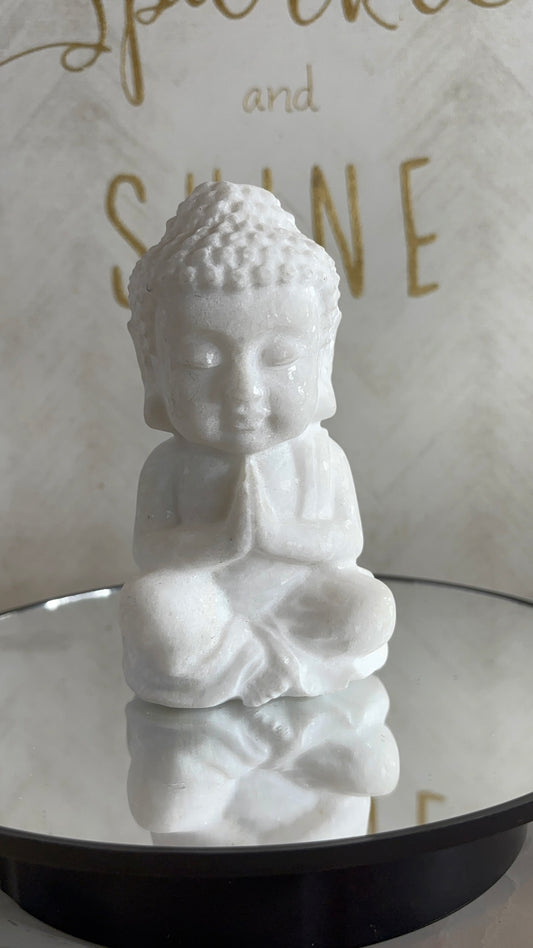 White Jade Crystallized Buddha