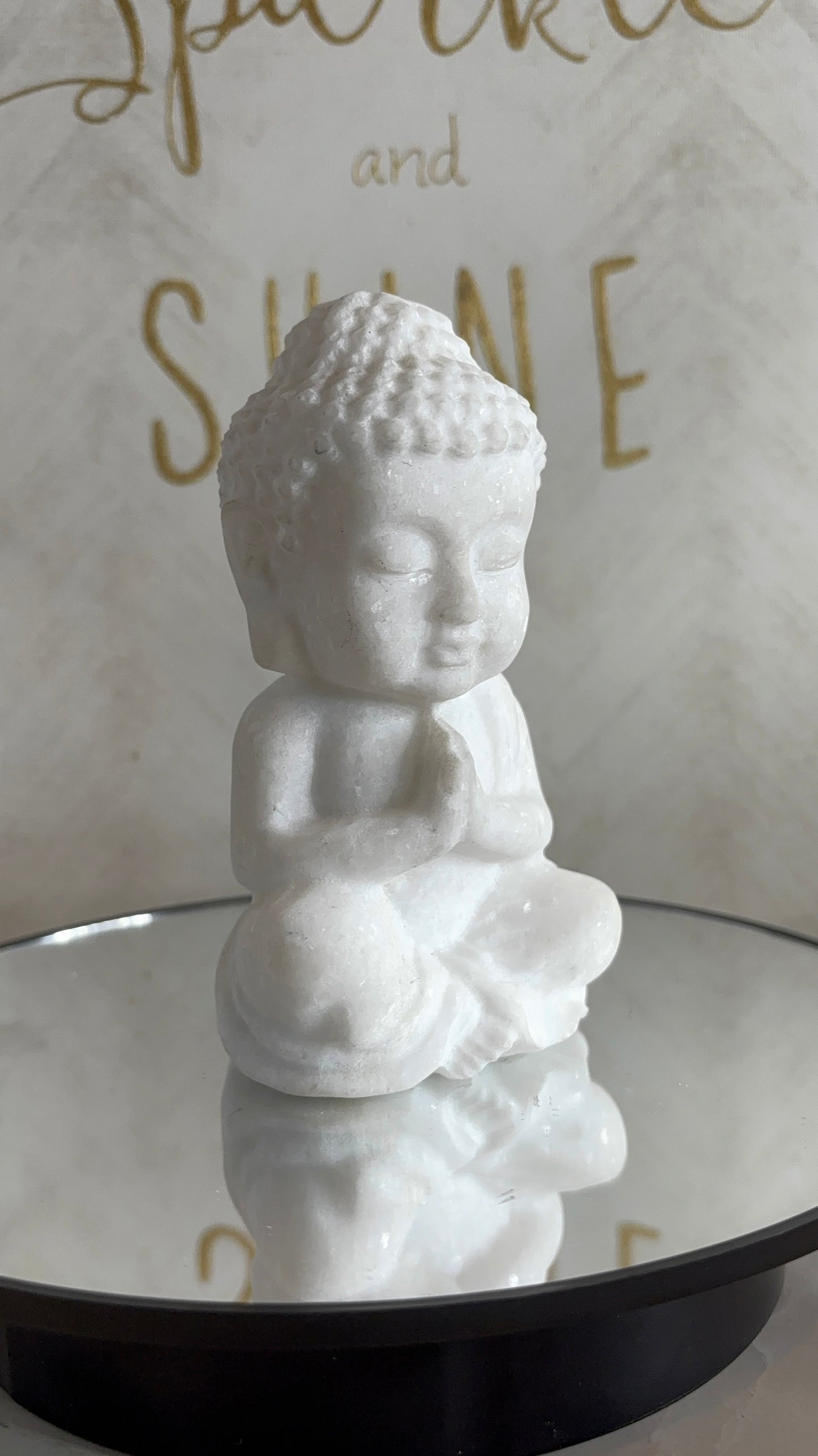 White Jade Crystallized Buddha