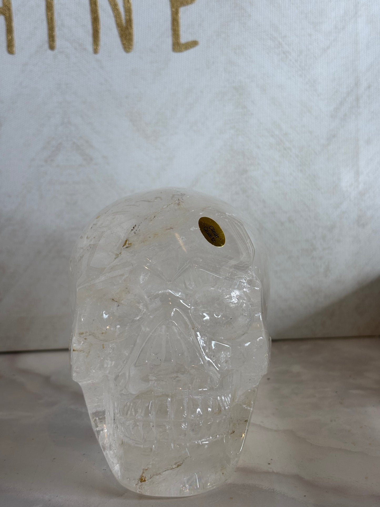 Clear Quartz Crystal Skull – 1112g | Hand-Carved Healing & Protection Stone
